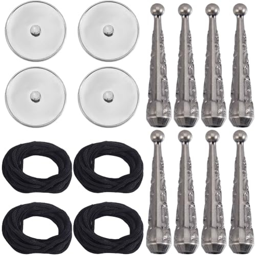 GORGECRAFT 4 Cravate Bolo Kit de Pièces de Cravate Bolo Pince à Cravate Bolo Vierge en Platine Accessoires de Boucle de Cravate Bolo Ronde en Alliage Vintage avec Embouts de Cravate Embouts Cordon