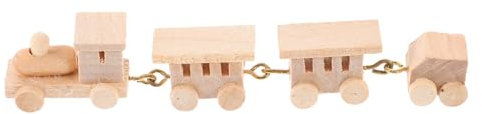 Vaguelly Miniatur Holzspielzeug Zug Deko Für Puppenhaus Farbenfrohes Mini Zug Modell Für Ideal Als Und Dekoration Im Kinderzimmer