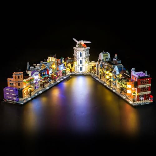 LocoLee Licht Set Kompatibel mit Lego Schlitten des Die Zauberläden der Winkelgasse 76444, Nur Lichter Set - Kein Modell, Licht Beleuchtung Set Compatible with Lego Diagon Alley Wizarding Shops