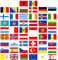 GamesMonkey® - Set mit 50 Nationalflaggen – Verschiedene Größen – Aufkleber für Modellbau Fahrrad Auto Motorrad Dekoration – Nationalflaggen Sticker (Europa, Small)