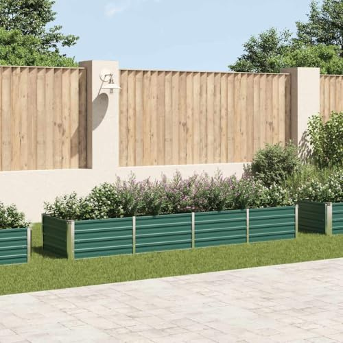 Willood Garten Hochbeet Verzinkter Stahl 320x80x45 cm Grün