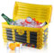 dellyy Enfriador de Palmera Inflable, Cofre Tesoro Inflable, Piscina Inflable con Palmeras Flotantes, Cubo de Hielo Inflable, para Decoración de Fiestas Piscina y Playa en Verano (Cofre del Tesoro)