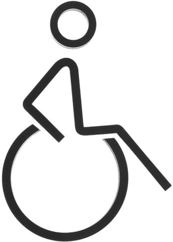 HOLIDYOYO Señal De Baño Accesible Para Discapacitados Con Símbolo De Silla De Ruedas Adhesivo Acrílico Fácil Instalación Para Baños Públicos Oficinas