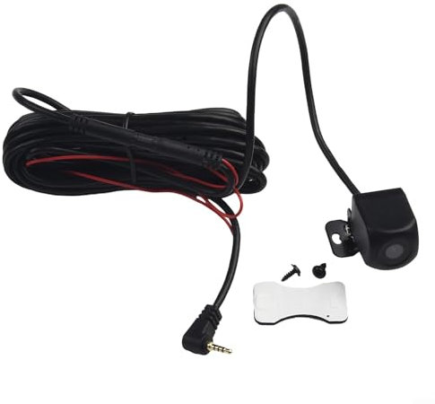 MeevrgR Car Rear View Camera For Driving Recorders With Streaming Media, 720P Mirror Dash Cam DVR, 5 Pin 2.5mm Connection 170° Angle Waterproof IP67 AHD H65 Chip Glass Lens With 6M Video Cable