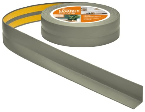 Quest Weichsockelleiste PVC 30x30 mm selbstklebend - Oliv, 5 m | Flexible Abschlussleiste & Knickleiste, für Küche, Bad & Fugen, Montage ohne Bohren, wasserdicht & UV-beständig