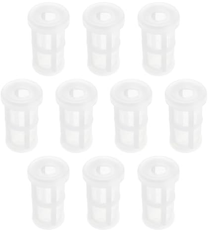 ACOLY 10 filtros de pintura de nailon de malla 50 para pistolas de pintura neumáticas, color blanco.