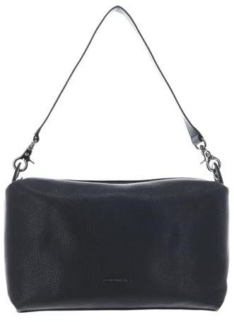 Mandarina Duck Leder Schultertasche Umhängetasche Mellow Leather Shoulder Nero schwarz