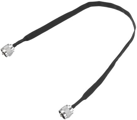 QUARKZMAN Tür/Fenster Durchführungs Flachkoaxialkabel 1.64ft/50cm | Mit UHF Stecker Auf Stecker, Kabel Flachkoaxialkabel Pigtail Verlängerung, Für Antenne Router
