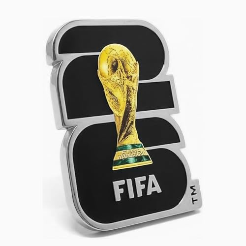 Ideal zur Fußball World Cup 2026, Offizieller FIFA WM 2026 Anstecker Pin – WM Souvenir & Fanartikel mit Pokal-Motiv – Aluminiumlegierung, 35 x 25 mm