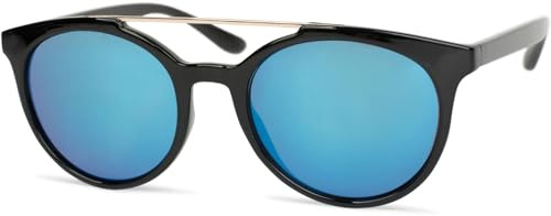 styleBREAKER Damen Panto Sonnenbrille Rund UV400 | Kunststoffrahmen. Verlaufstönung. bruchfeste Gläser. modisches Design. Schutz vor Sonneneinstrahlung inkl. Etui & Putztuch
