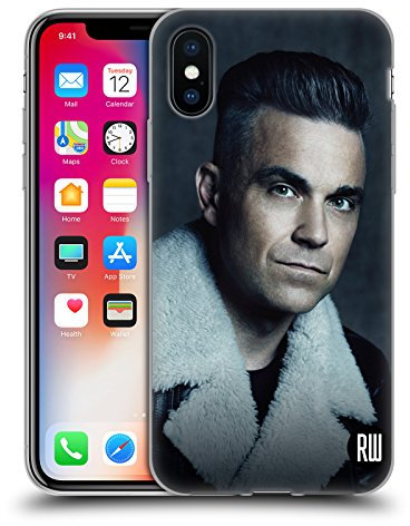 Head Case Designs Offiziell Offizielle Robbie Williams Lederjacke Kalendar Soft Gel Handyhülle Hülle kompatibel mit Apple iPhone X/iPhone XS
