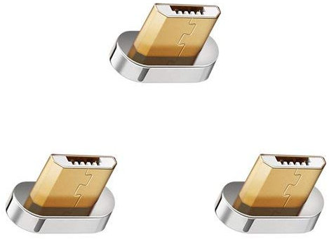 [i!®] 3X Micro USB Adapter für Premium Nylon Magnet USB Ladekabel Datenkabel [3X Micro USB Stecker]