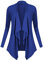 Urban GoCo Donna Cardigan Drappeggiato Aperto Davanti a Maniche Lunghe e Orlo Irregolare Giacca Top (Medium, Blu Reale)