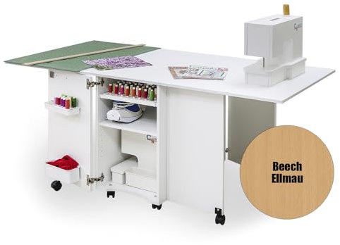 Comfort 9 | Nähmaschinenschrank | Nähmöbel | Nähtisch | (Beech Ellmau)