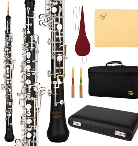 Glory Oboe C Key Cupronickel Plated Silver Woodwind Musical Instrument for Beginner