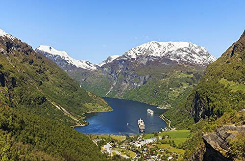 HANSEPUZZLE 74130 - Fjord Puzzle 500 Teile | Natur Puzzle mit hochwertiger Puzzle Aufbewahrung: Kartonbox und wiederverschließbarem Beutel | Puzzle-Maße: 46 x 30 cm