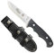 ELECTROPOLIS Cuchillo de Caza Muela Viking, cachas micarta Negra, Hoja de 11 cm, Total 23,5 cm, Contiene Funda multiposición y ambidiestra, Viking.J-11M + Tarjeta Multiusos de Regalo