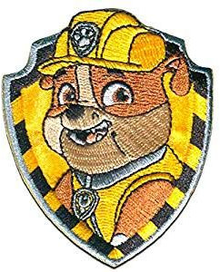 Paw Patrol Rubble Aufnäher zum Aufbügeln, 7 x 6 cm