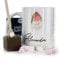 Hairyworm Personalised Mug and Belgian Milk Chocolate/Hot Chocolate Stirrer Marshmallow Gift Set, Custom Name (11oz) White, Yellow, Blue, Black, Pink, Red Robin Design Robin Mug