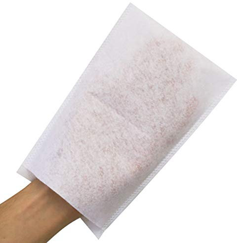 Hygienical Betriebsbedarf Einmal-Waschhandschuhe, Premium-Einwegwaschlappen, Viskos - Waschlappen, saugstark, weiß, rubbelfest