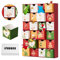 Adventskalender zum Befüllen Kinder, Stoff-Adventskalender, Filz Adventskalender Santa, XXL Adventskalender Taschen, Weihnachtskalender zum Befüllen Kinder- Rot