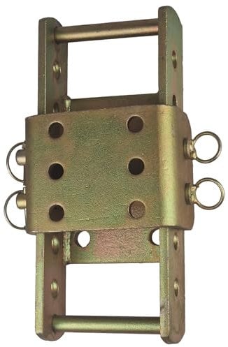 Ajustador de altura de enganche de remolque – Adaptador de remolque de placa de caída – Jeeps, camiones, 4 x 4 – Remolque máximo 3500 kg – 370 mm – chapado en zinc amarillo