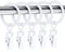 Jetec 30 Stücke Vorhangringe mit 30 Stück Vorhangclips Kunststoff Duschvorhangstange Clip Ringe Dekorativer Vorhangring mit Clip für Fenstervorhang, 30 mm (Weiß)