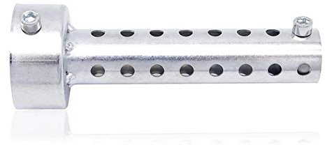 Motorrad Schalldämpfer Auspuffrohr, Asudaro Universal Motorrad Auspuff Schalldämpfer Auspuffrohr DB Killer Moto Auspuffrohr Edelstahl Motorrad Auspuffrohr Reduziert effektiv Geräusche,Silber # 4.8