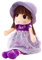 Adorabile Bambola Bambola Giocattoli di Peluche Soffici Belle Bambole Bambino, Bambine Morbide Peluche Bella Bambola di Pezza, Bambola Giocattoli di Peluche per Bambini Ragazze Regali (45cm - Viola)