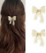 Runmi, 2 pinze per capelli dorate con perle, a forma di farfalla, in metallo, per donne e ragazze