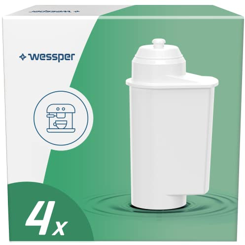 Wessper Wasserfilter Kartuschen für Kaffeemaschine, Kompatibel mit kaffeevollautomaten Brita Intenza, Siemens EQ EQ6 Series Plus S700 TZ70003, Bosch - 4er Pack