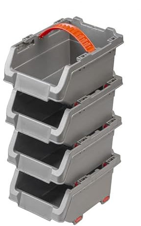 Velano - Lagerboxen Stapelboxen Sichtlagerboxen 150x110x90 4 tlg. set - PGP 3