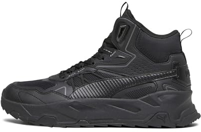 Puma Trinity Mid Hybrid Sneaker, Unisex, Erwachsene, Schwarz/Schwarz, Dunkelgrau, 42 EU, Puma Schwarz/Grau (Black PUMA Black Cool Dark Grey), 42 EU