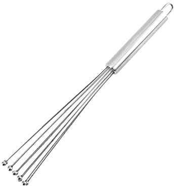 Batidor de huevos en pulgadas Batidora de mano Batidora de sin para cocinar 10/12 Batidor de huevos Cocina de, y bar Batidora Varillas Manual Silicona (#02-B, One Size)