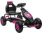 HOMCOM Children Pedal Go Kart, Raving Go Kart with Adjustable Seat, Inflatable Tyres, Shock Absorb, Handbrake, for Age 5+, Pink