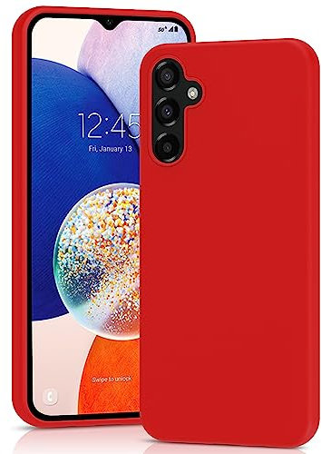 YATWIN Silicone Case for Samsung Galaxy A14 4G/5G, Soft-Touch, Shockproof, DustProof, Antiskid Full Body Armour Phone Cover for Samsung Galaxy A14 4G/5G - Red