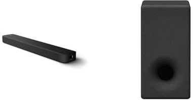 Sony HT-S2000 + SA-SW3 - Soundbar e Subwoofer 3.1 Canali Dolby Atmos/ DTS:X - Nero - Modern Minimalist - 200W Bassi Potenti - Wireless - Garanzia Limitata