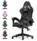 bigzzia Chaise Gaming,Ergonomique PU Cuir Chaise Bureau,Hauteur Réglable,avec Lombaire&Appui-Tête Appui,Dossier Inclinable à 155°,Fauteuil Gaming Adultes Enfants (Noir)