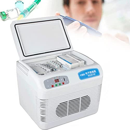 Nevera portátil de 12 l, caja fría de insulina, nevera para medicamentos con enfriador de insulina, calentador de nevera para vacunas de insulina para medicamentos para el hogar/coche/viaje/Camping