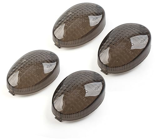 GZYF Motorrad-Blinkerplattenabdeckung, Blinkerlinse, Lichtlinsenteil Ersatz für Kawasaki KLX125, 150, 250SF, 250S, 250, 300SM, VN650, D-TRACKER, Smoke, 4 Stück