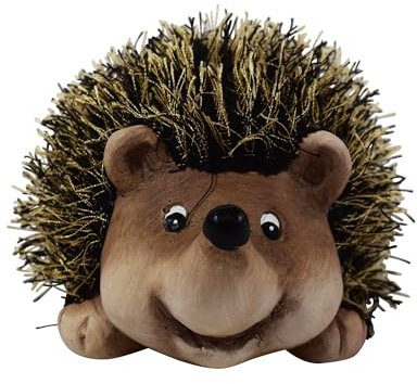 CHICCIE Igel aus Terrakotta in braun 10x14x7cm - Herbstdeko Tierfigur Dekoration