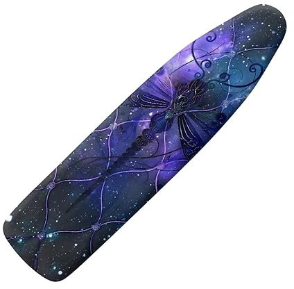 Nopersonality Housse de planche à repasser libellule avec crochet et boucle extra large pour table à repasser 137,2 x 38,1 cm