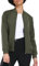 MoFiz Bomberjacke Damen Frühling Leichte Sommerjacke Casual College Jacket Freizeitjacke voll Reißverschluss Grün XL