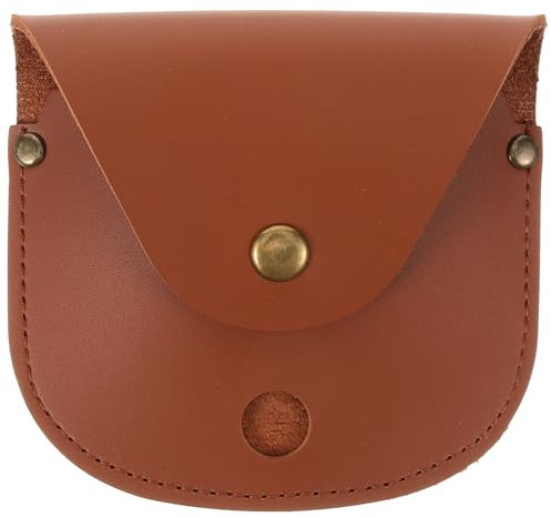 Theaque Lederetui für Taschenuhren, Schutzhalter, Reisetasche, zum Aufhängen, bronze, Klassisch