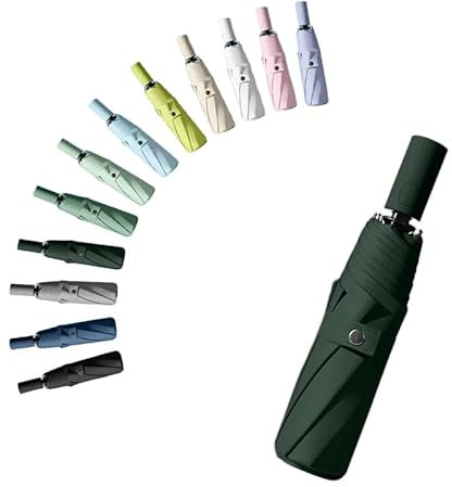 erised's bifrost Faltender Regenschirm 8 Rippen Freien UV Schutz,Sonnenschutz Kleiner Sonnenschutzfür Koffer Kompakt Taschenschirm für Damen und Kinder Reise Automatisch auf und zu mit Drucktaste