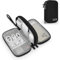 Anywest Reise Zubehör Organizer Tasche, Wasserdicht Reisekabel Organizer Doppelschicht Reise Elektronik Zubehör für USB Powerbank, Kabel, SD Karte (Schwarz), S-040403