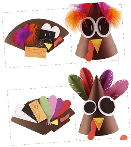 ibasenice Thanksgiving-Hut trendige Accessoires Truthahnhut Dekorationen für Thanksgiving Motorhaube für Kinder Hut für Kinder turkey hat Fashionable turkey hat Truthahnmütze für Kinder