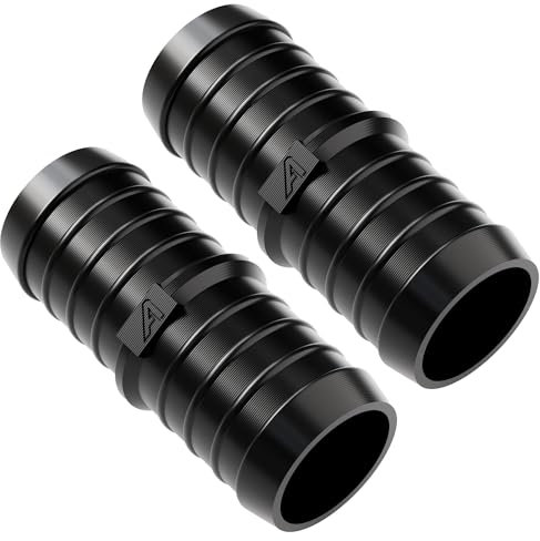 40mm (1.5 Inch) 2 Pack Straight in-Line Hose Tube Pipe Connector Joiner Air Fuel Water