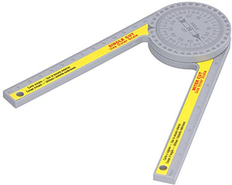 Gehrungssägen-Winkelmesserführung, Gelbes Kunststoff-Messwerkzeug, Winkelmesser