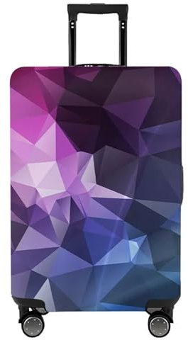 FANSU Housse de Valise Elastique Housse de Protection pour Bagage, Multicolore Imprimé Cabine Luggage Valise Cabine Trolley Case Cover, 18-32 Valise (Violet,S(18-21 Valise))
